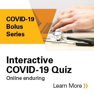 Interactive COVID-19 Quiz Banner